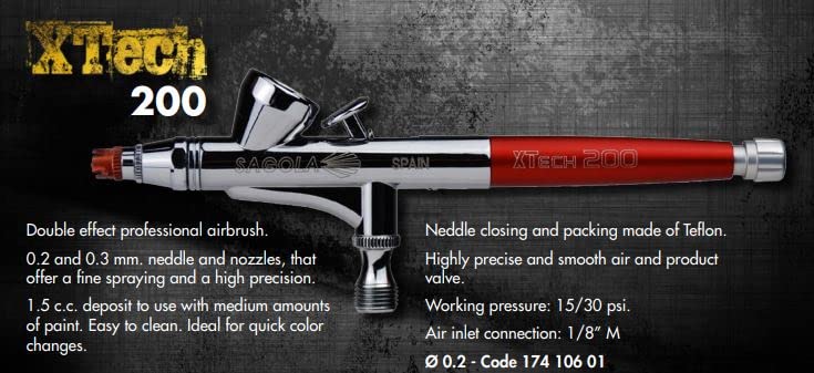 J. SAGOLA XTECH-200 AIRBRUSH KIT