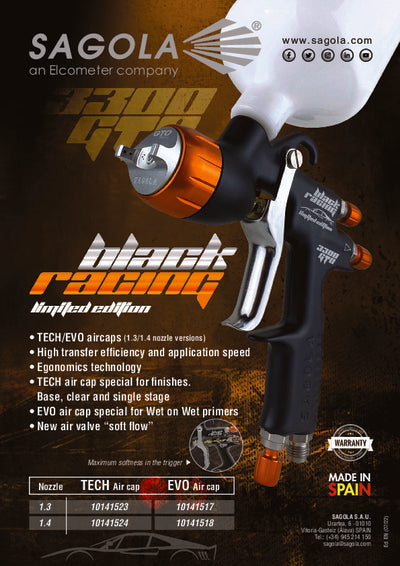 D. Sagola 3300 GTO Black Racing Limited Special Edition + RC2 Regulator Included